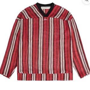 Advisory Board Crystals Woven Hockey Top in Red size XL